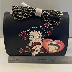 Betty Boop Black and Red Crossbody Bag